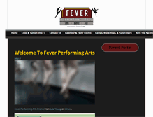 Tablet Screenshot of feverperformingarts.com
